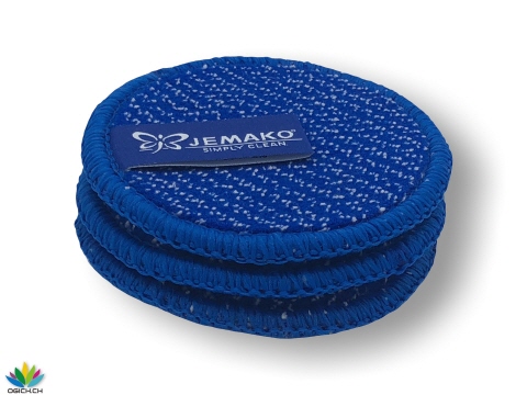 DuoPad mini Ø 9,5cm, blaue Faser 3erPack
